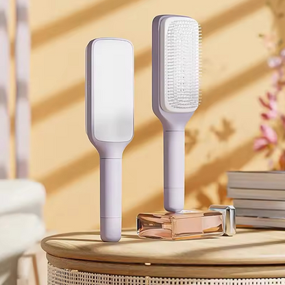 Brosse Démêlante Rotative et Nettoyante - L’Accessoire Ultime pour des Cheveux Soignés !